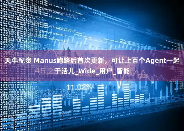 天牛配资 Manus跑路后首次更新，可让上百个Agent一起干活儿_Wide_用户_智能